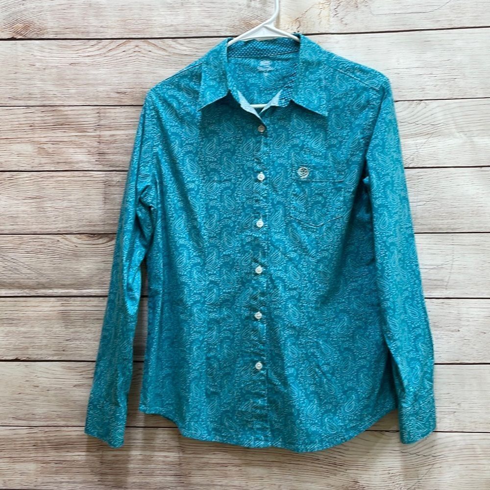 WRANGLER GEORGE STRAIT SHIRT IN TURQUOISE‎